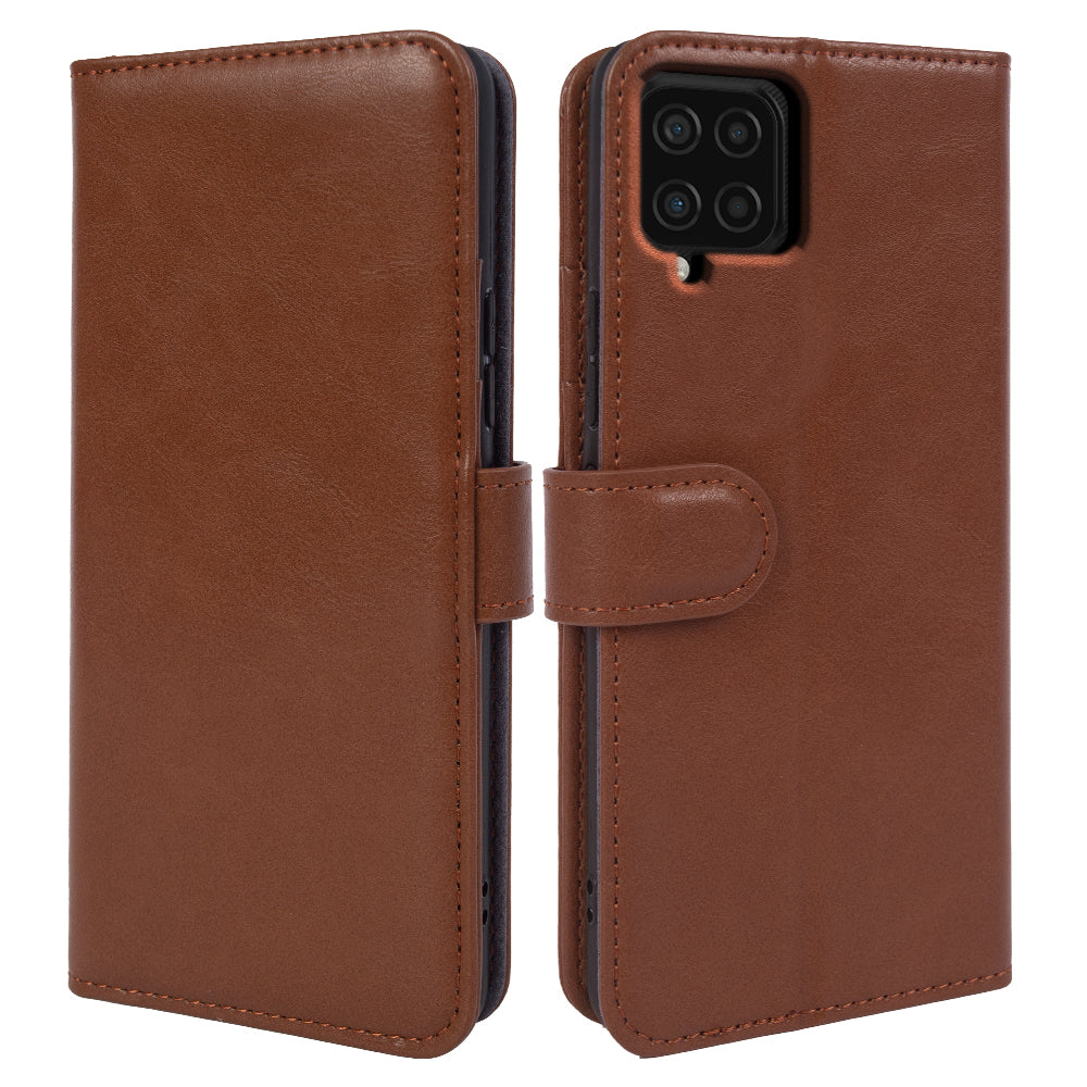 For Samsung Galaxy F22 Waxy Texture Stand Wallet Phone Case Genuine Cow Leather Shockproof Phone Cover For Samsung Galaxy F22 Waxy Texture Stand Wallet Phone Case Genuine Cow Leather Shockproof Phone Cover